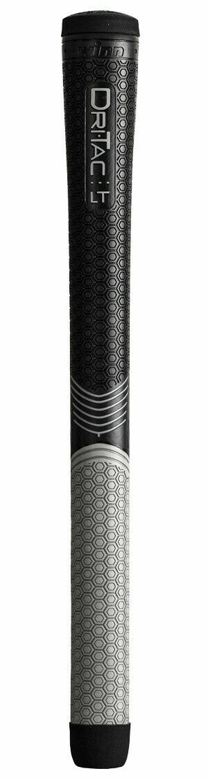 Winn Dri-Tac LT (Less Taper) Black Gray Standard Size Golf Grip 5LTDT-BKG