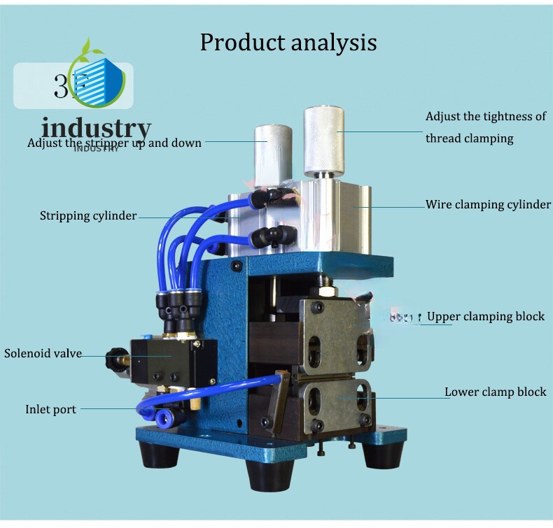 Semi-automatic Wire Cutting Stripper Pneumatic Wire Stripping Machine