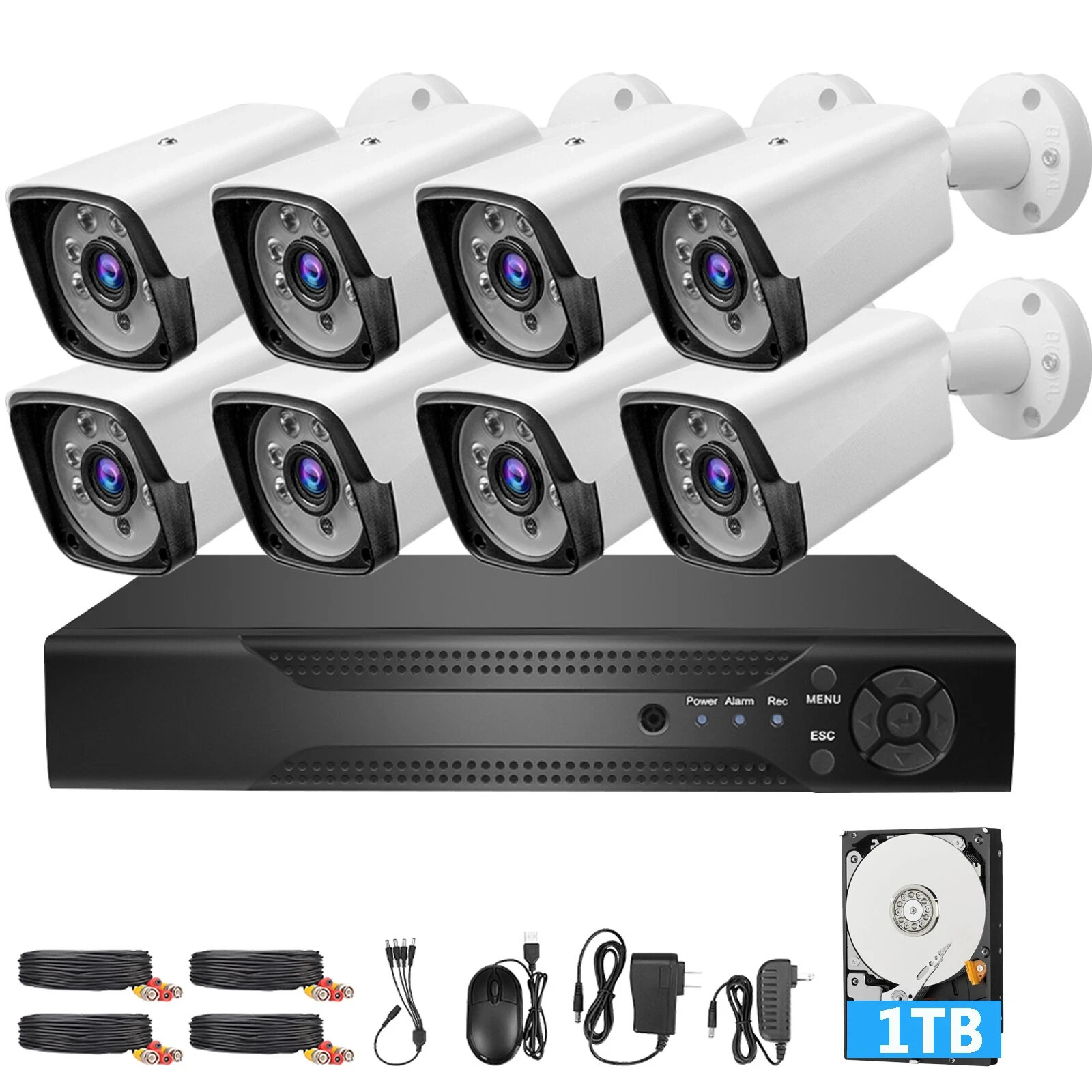 KEPEAK WIRED 8 Channel Security Camera System Indoor Outdoor 8 Cameras 1080P ™