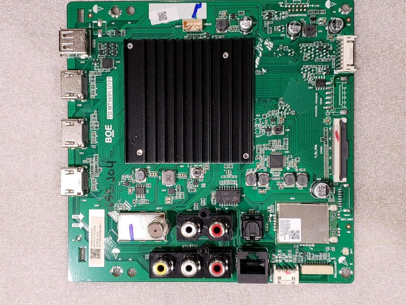 Vizio 65" Main V655-J04 Main Board 21201-03255 TD.MT5691.U751 Motherboard Input