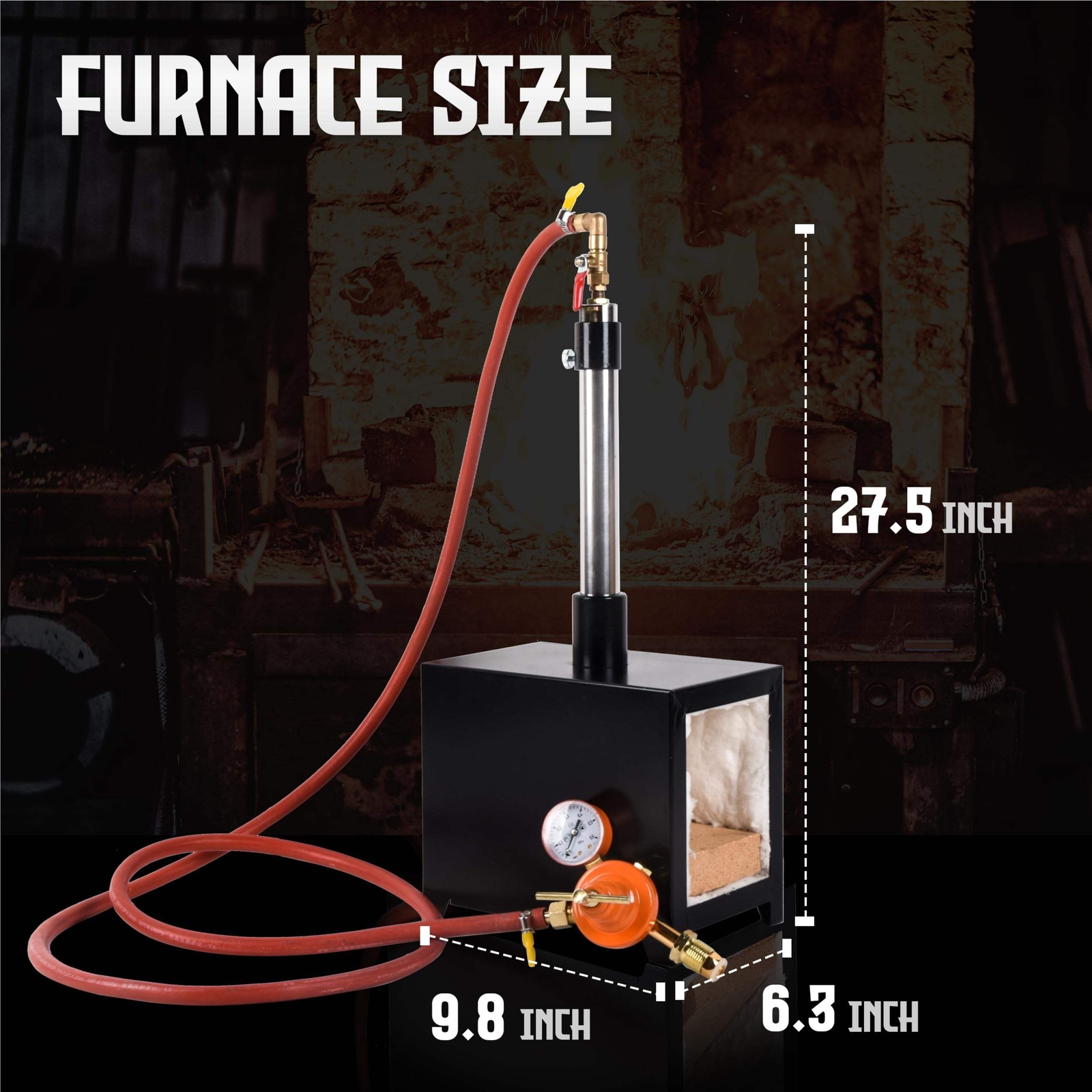 Propane Knife Forge Single Burner Large Capacity Square Propane Burner