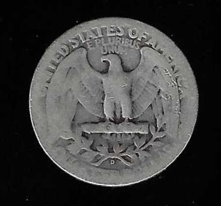 1944 D WASHINGTON QUARTER - GOOD