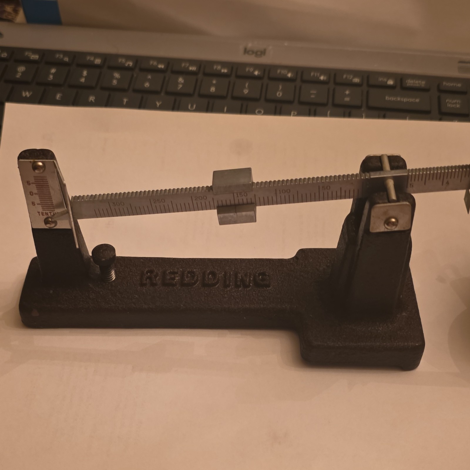 Redding Reloading Powder Scale Beam Balance Cleaned Complete Smooth Operation