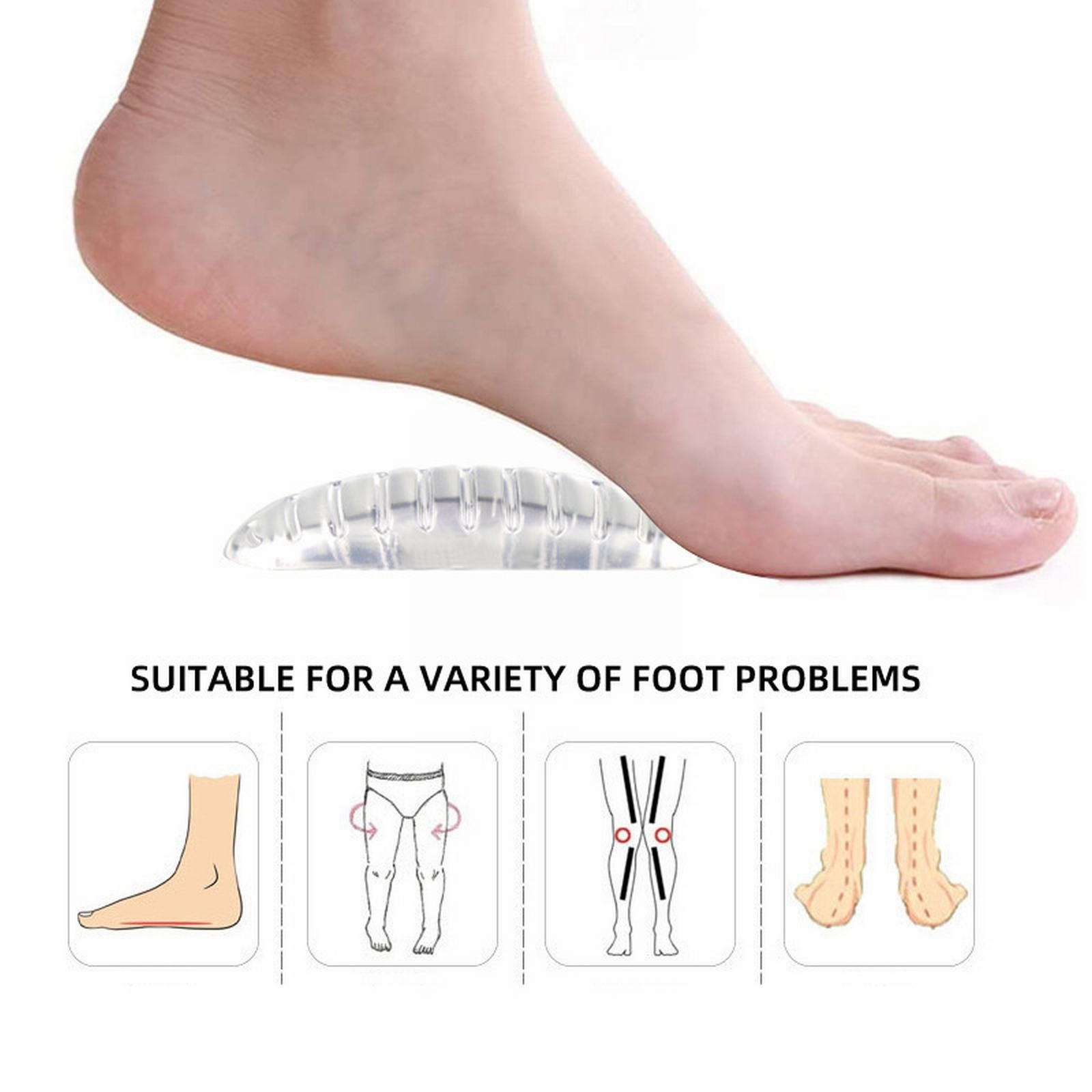 Foot Arch Support Shoe Inserts Self Adhesive Heel Cushion for Plantar Fasciitis