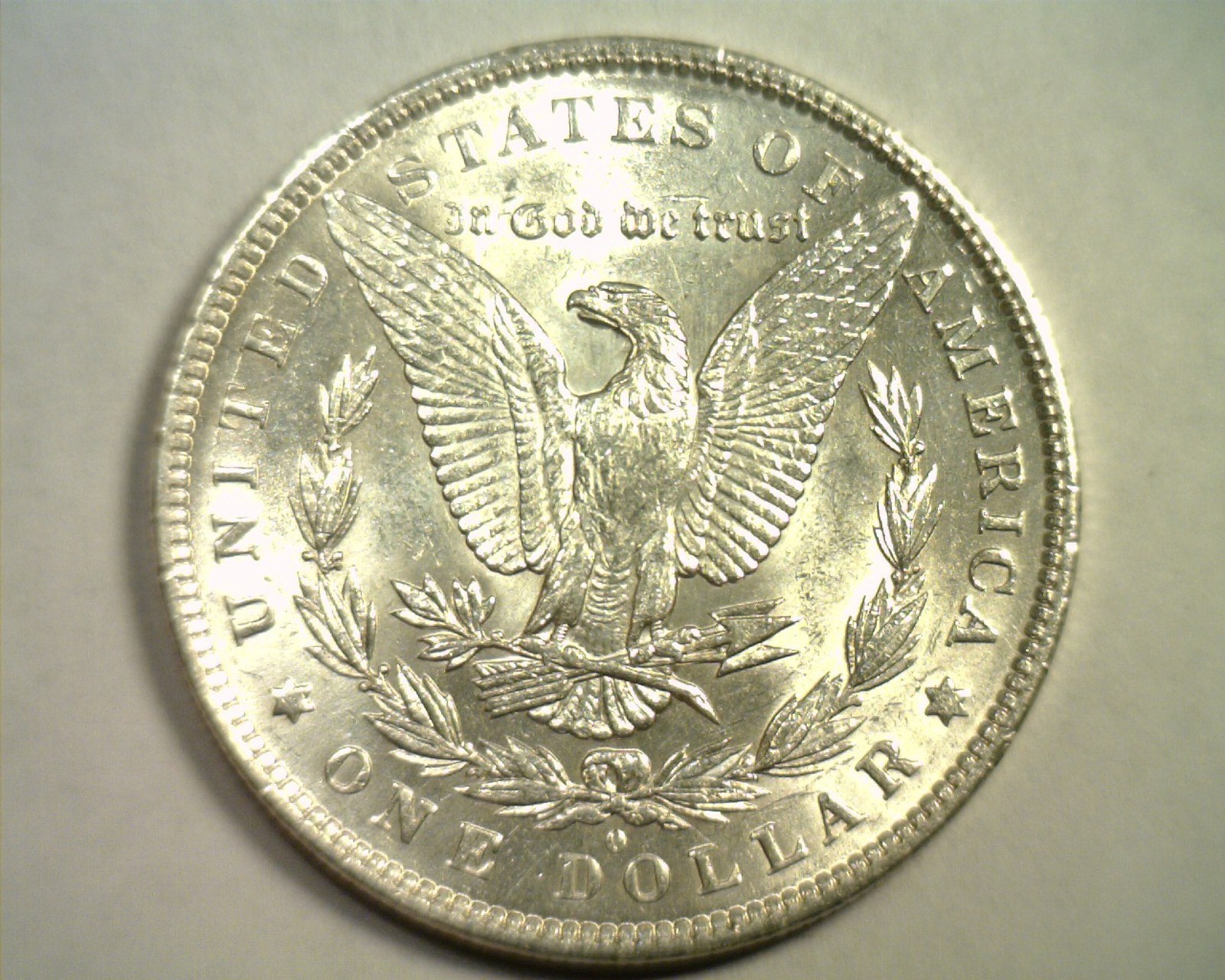 1883-O MORGAN DOLLAR CHOICE ABOUT UNCIRCULATED+ HOT 50 VAM 36A PARTIAL E REVERSE