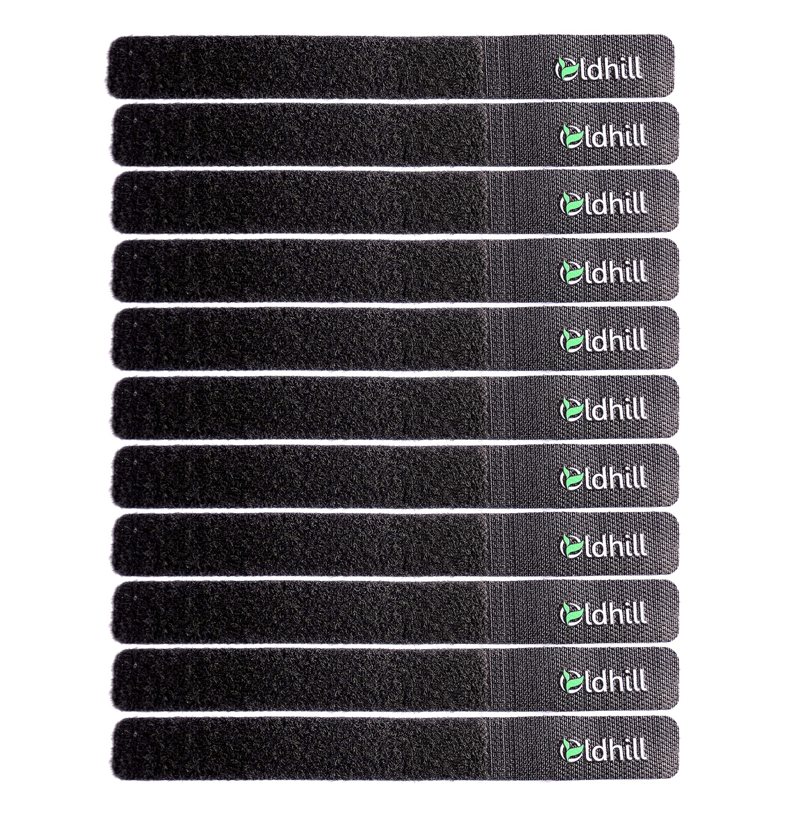 Hook And Loop Fastening Straps 50 Pack Black