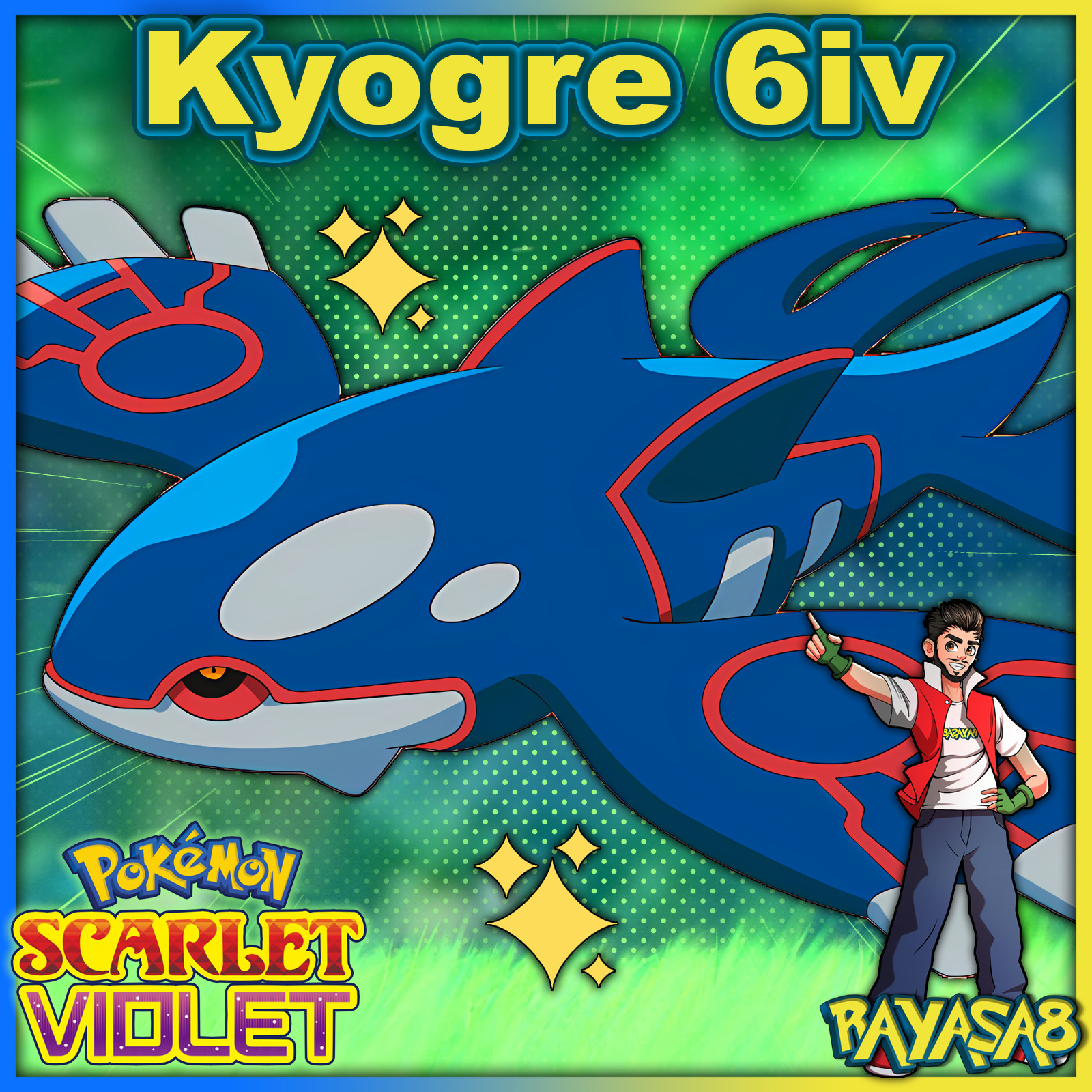 Kyogre Legend 6iv 🌟Shiny🌟 & Non Shiny Pokemon Scarlet and Violet Pokémon Home