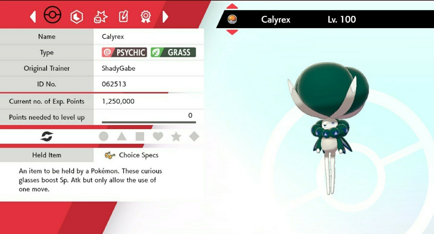 Calyrex For Pokémon Sword & Shield