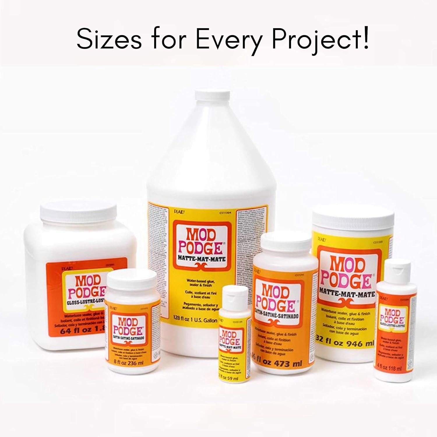Mod Podge Matte Sealer, Glue & Finish: All-in-One Craft Solution- Quick Dry, ...