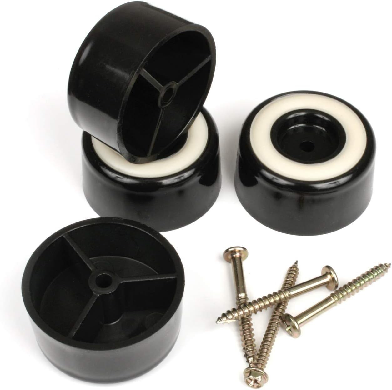 1 Inch Tall Floor Protector Furniture Feet With Non Slip Rubber Grip (Set Of 4)