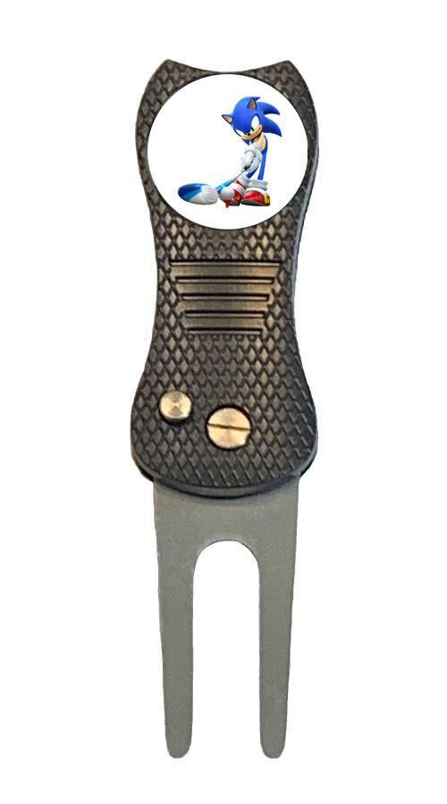 Sonic The Hedgehog Sega Nintendo NES Golf Ball Marker +Switchblade Divot Tool