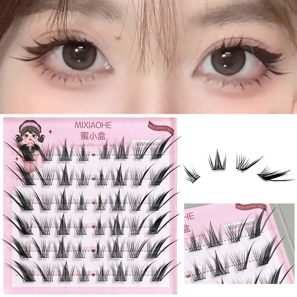 Cluster False Eyelashes For Natural Look Self Adhesive No Glue Needed Set