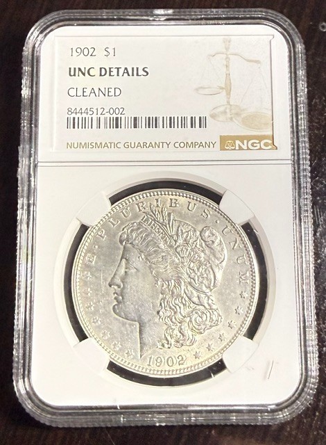 1902 Morgan Silver Dollar NGC UNC Details
