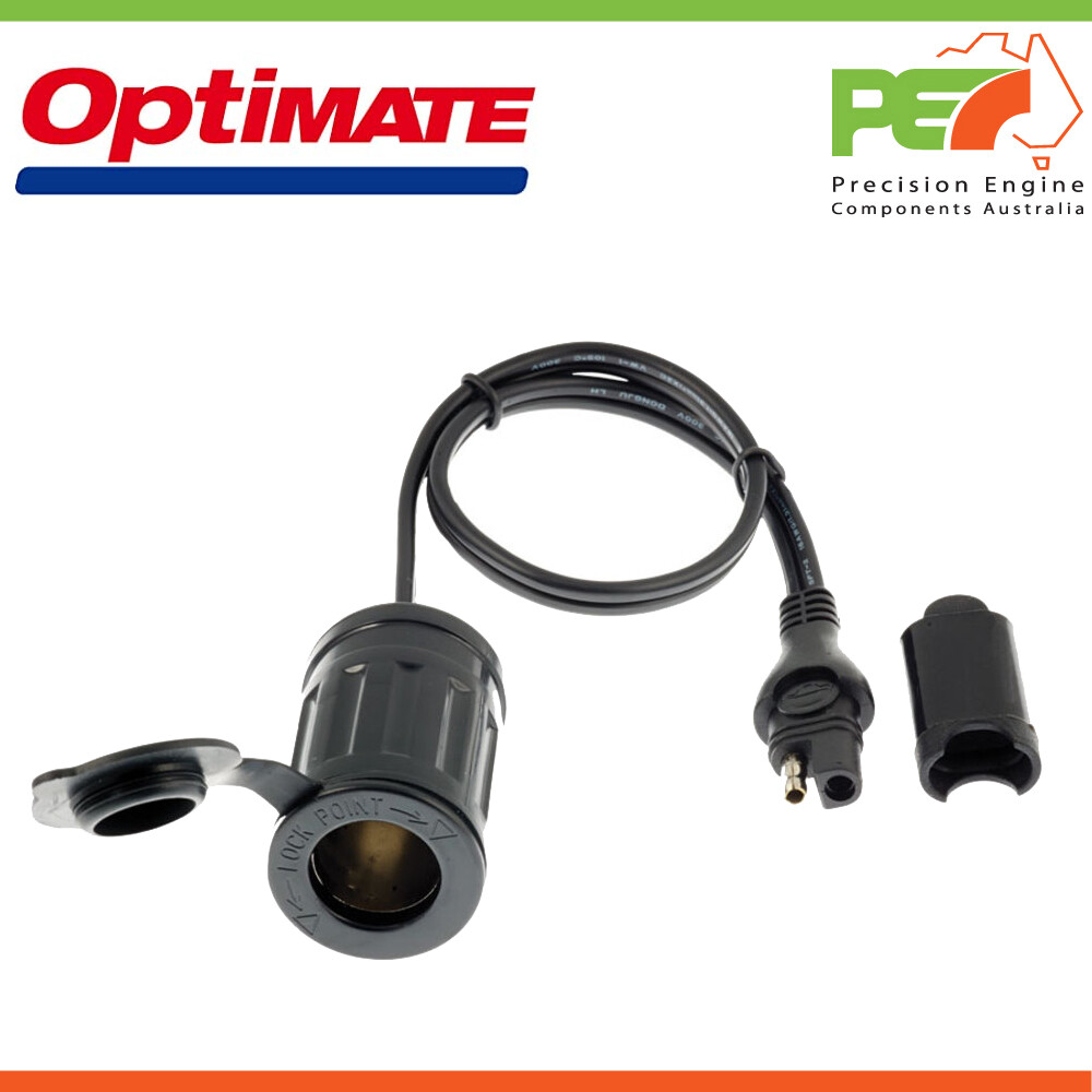New * OPTIMATE * 12V Auto to SAE Adapter, Internal Locking Slots & Sealing Caps