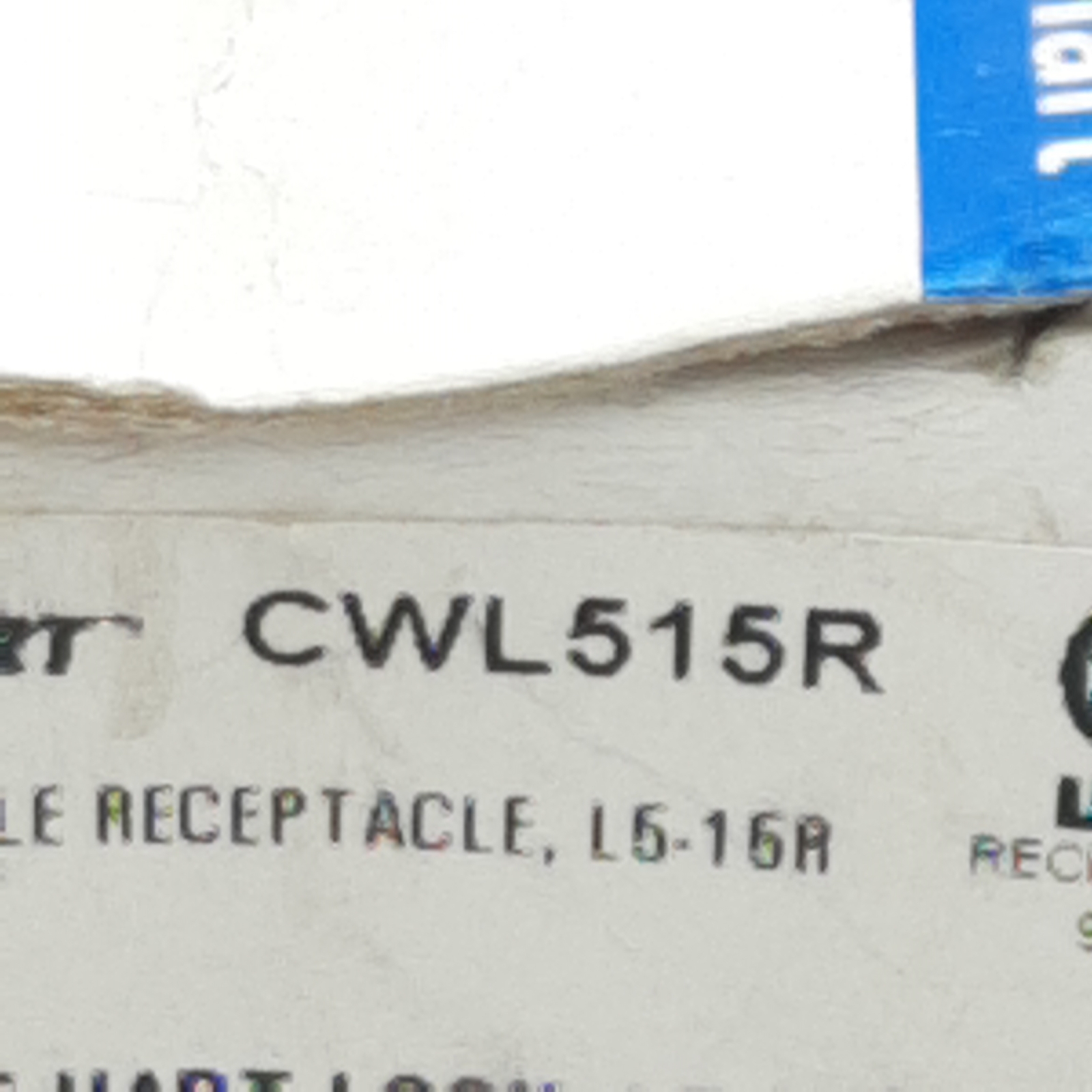 Lot of 2 Eaton Arrow Hart CWL515R Locking Receptacle, 2-Pole/3-Wire, 15A 125VAC