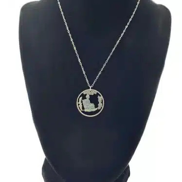 Alabama State Necklace | Cut Coin Jewelry | 18-inch Chain