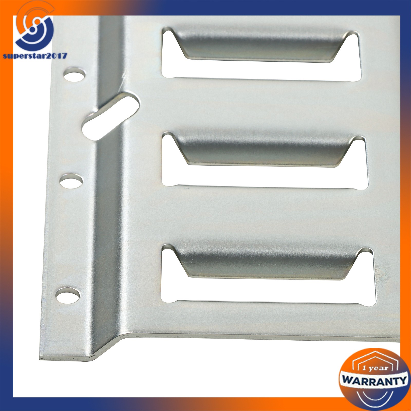 12PCS E-Track Tie-Down Rail Kit 6x 5ft Silver Galvanized Rails 6 O-Ring Anchors