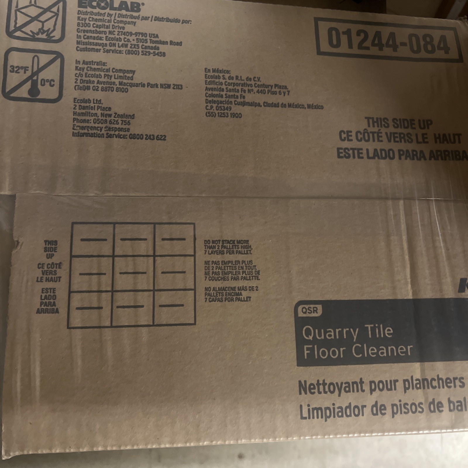 1 box Ecolab Kay Quarry Tile & Ceramic Commercial Floor Cleaner Degreaser
