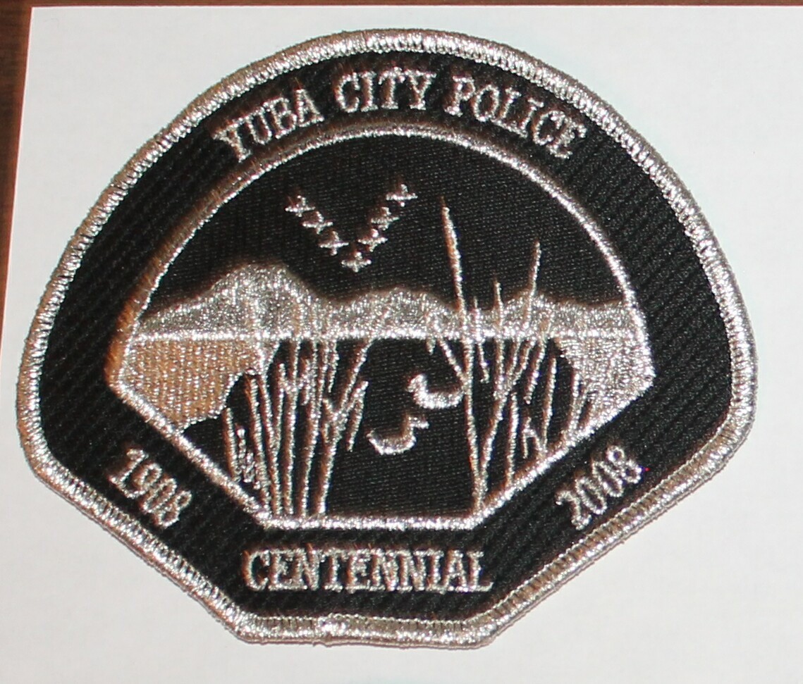 YUBA CITY POLICE Sutter County California Centennial 1908-2008 Anniversary patch