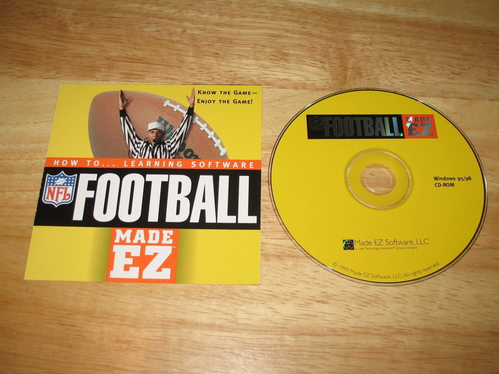 NFL Football Made EZ PC CD-ROM Made EZ Software 1999 for Windows 95/98