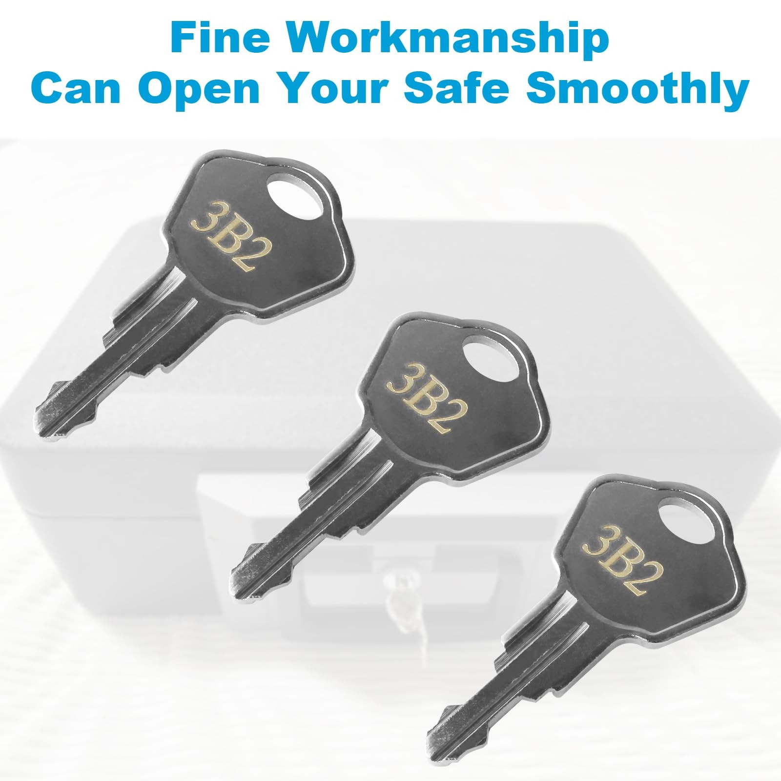 Sentry Safe Replacement Keys Model 1100-Codes 3B2 for 3B2, Silver