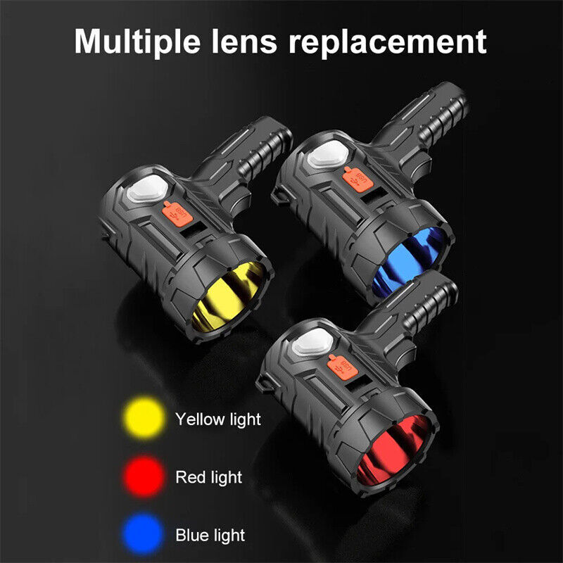 900000000LM Bright Solar/USB Rechargeable LED Spotlight Flashlight Searchlight
