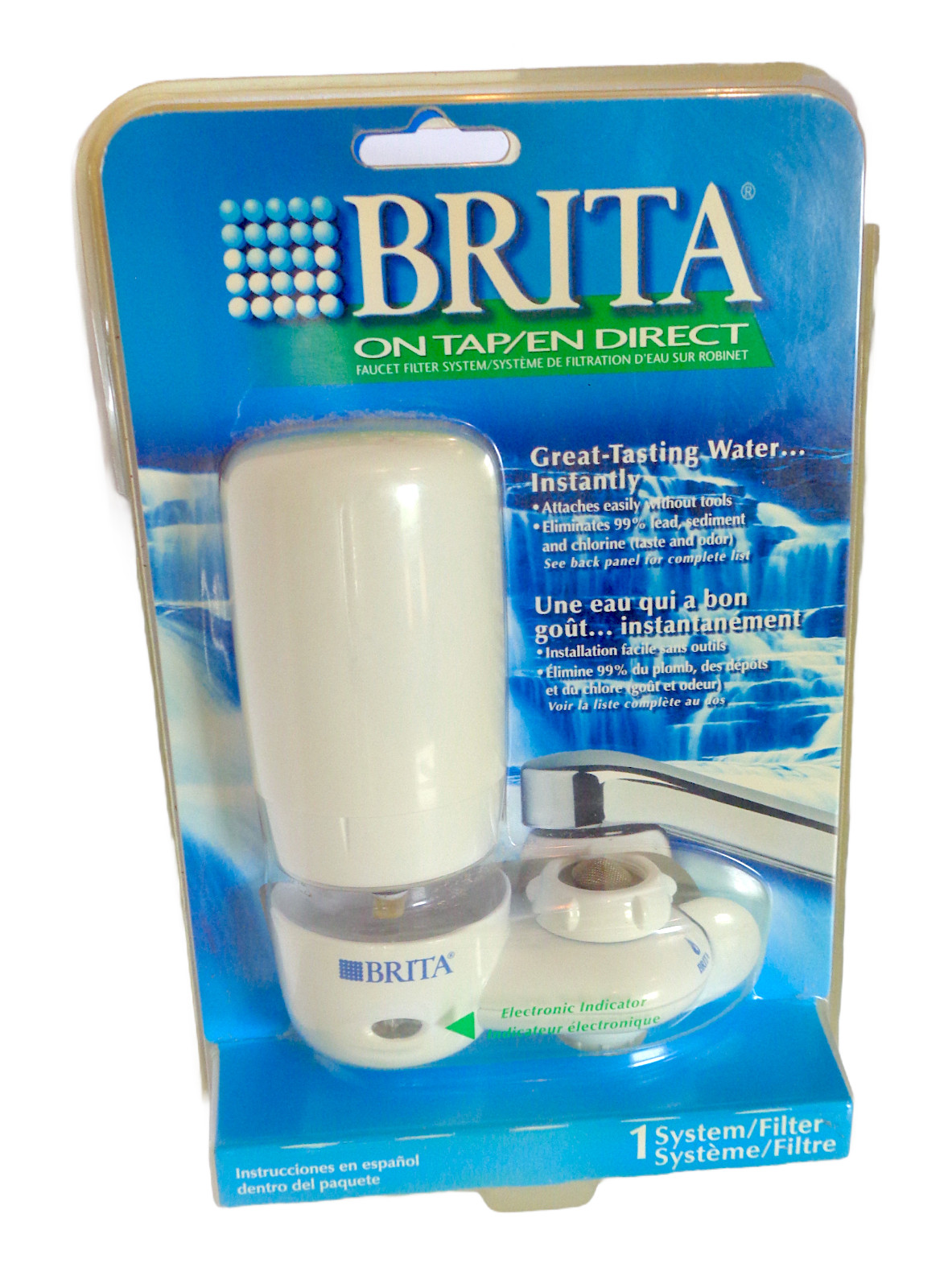 Brita On Tap Faucet Water Filter System Direct Mount White 100 Gallon NEW