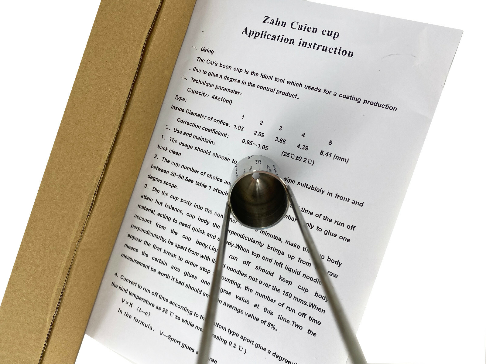 Zahn Cup 2# Viscosity Cup Dip Type Immersion Flow Cup 44ml Volume No.2