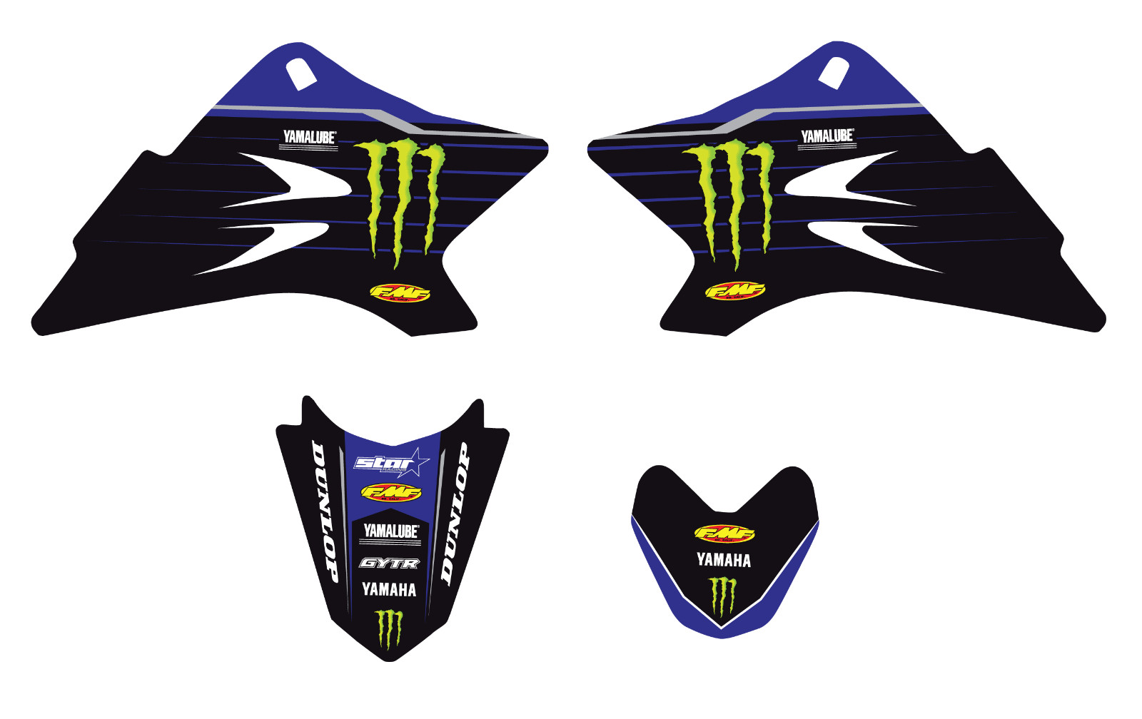 2006-2024 YAMAHA TTR50 FACTORY GRAPHICS KIT MX DECAL 21mil GLOSS LAMINATED