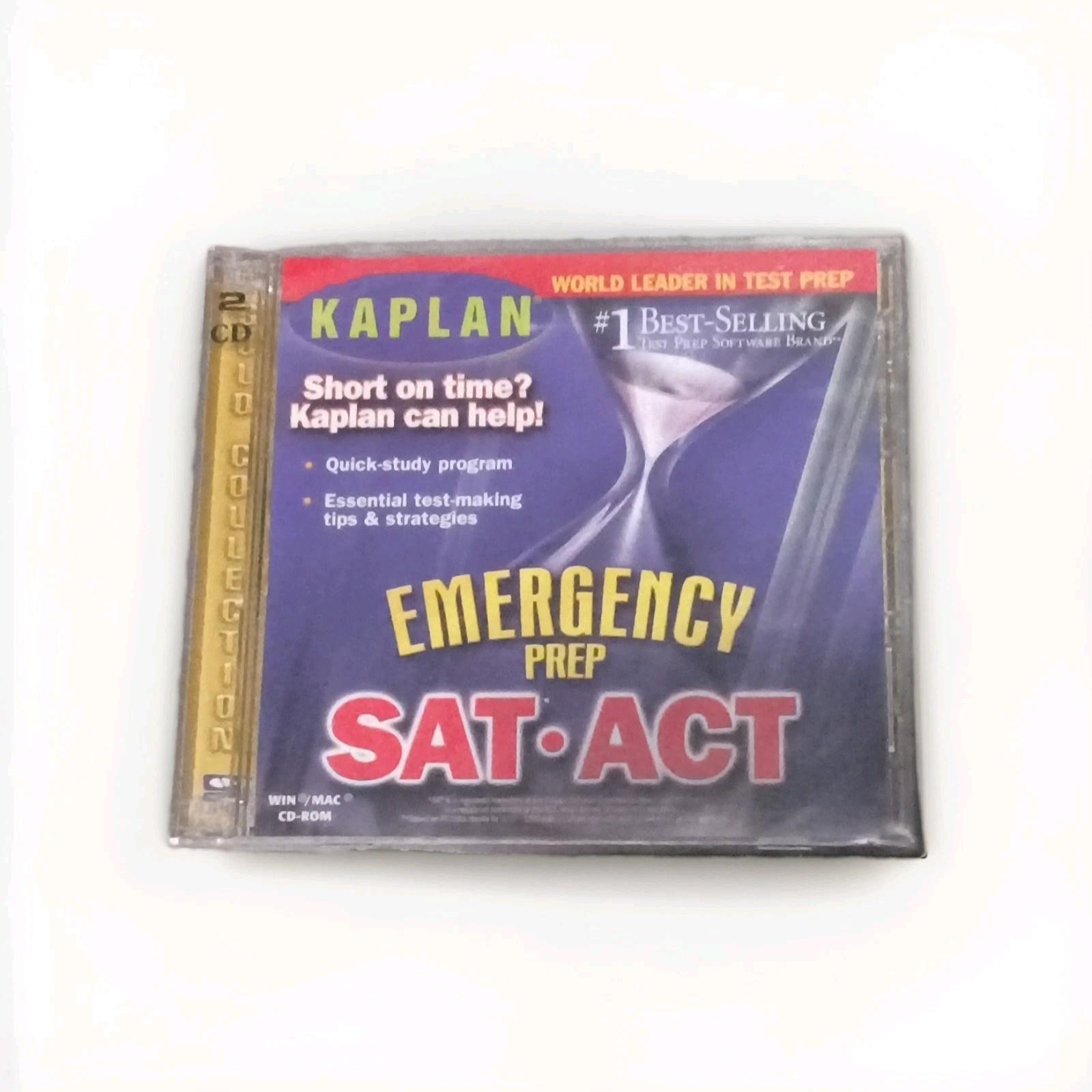 SEALED Kaplan Emergency Prep SAT & ACT Test Prep CD-ROM for Windows & Mac RETRO