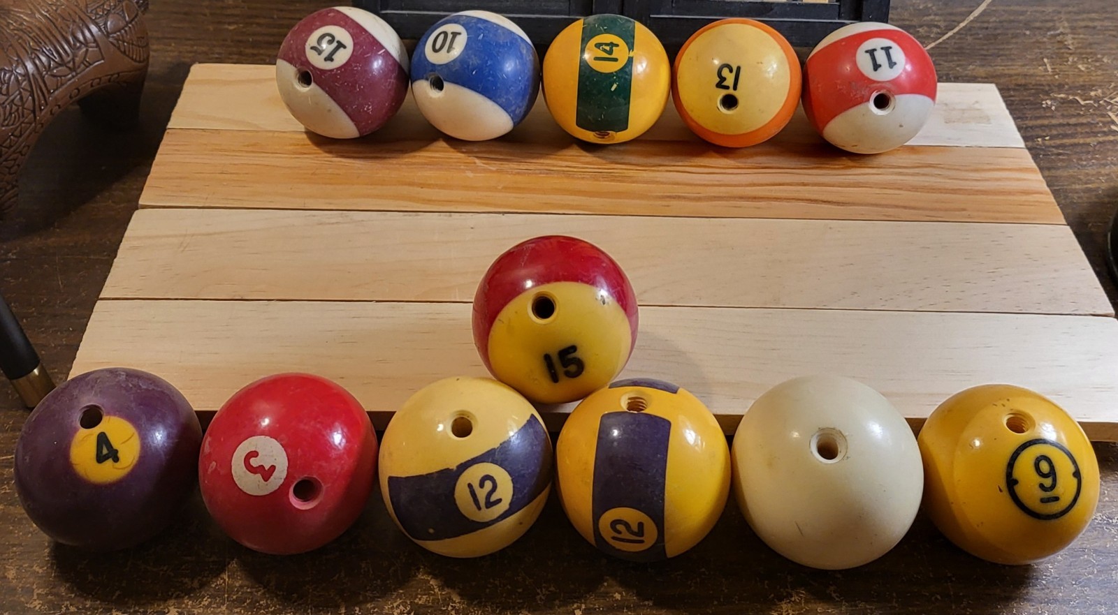 Vintage Pool Balls Drilled as Shift Knobs