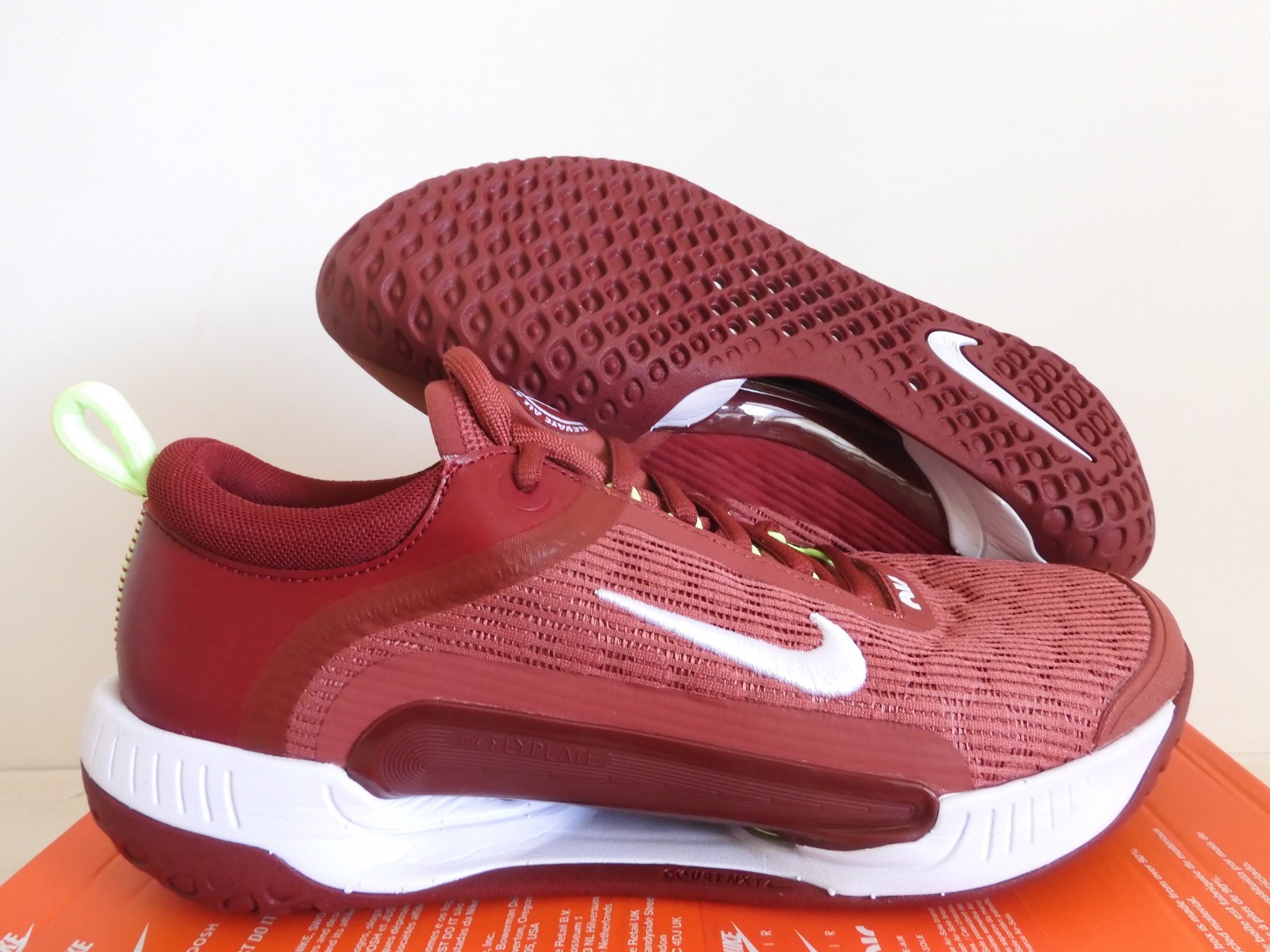Nike Court Air Zoom NXT Hard Court Tennis Shoes Cedar Red Sz 8.5 [DV3276-600]