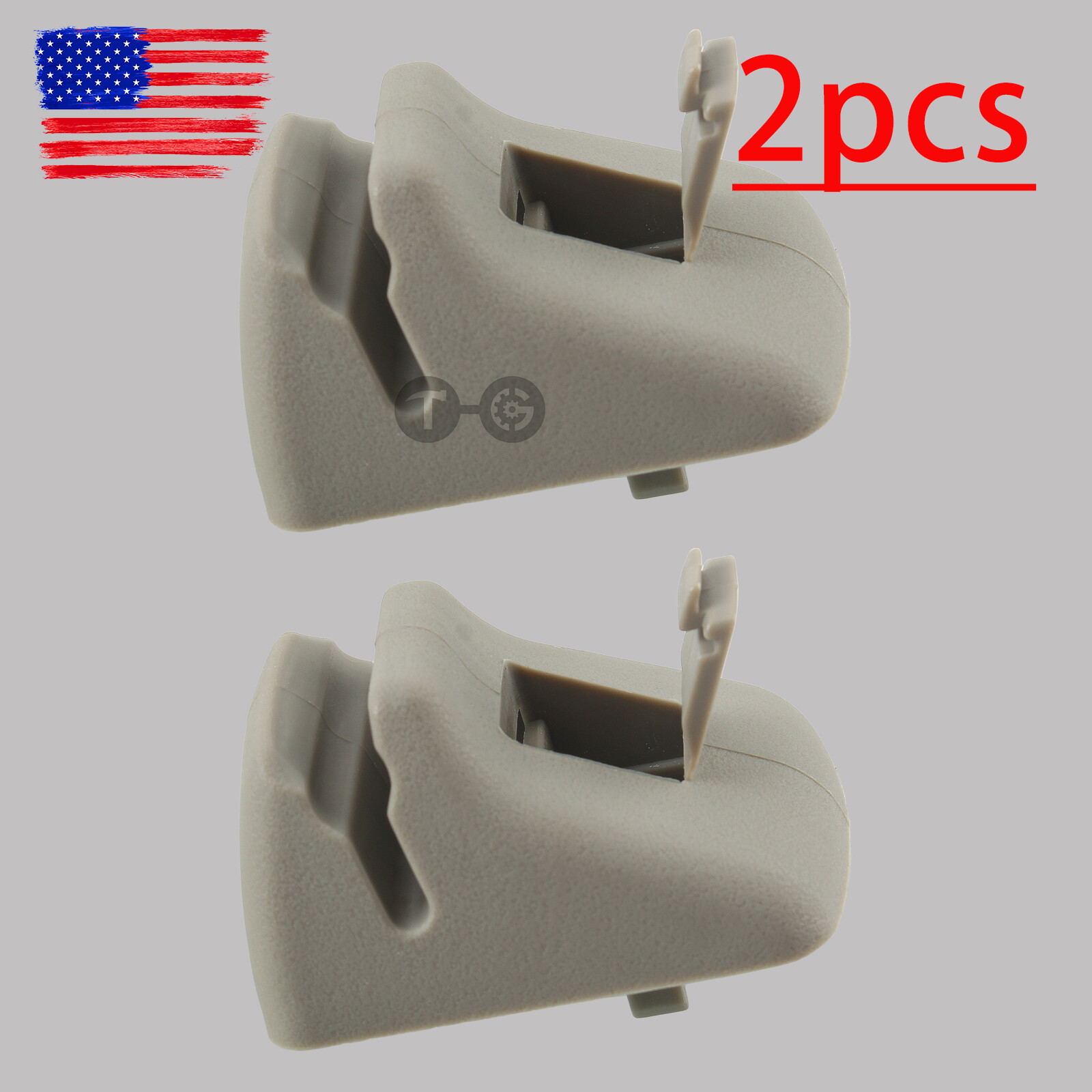 Pair for Ford Focus 2000 2001 2002 2003 2004 2.3L Grey Sun Visor Retainer Clip