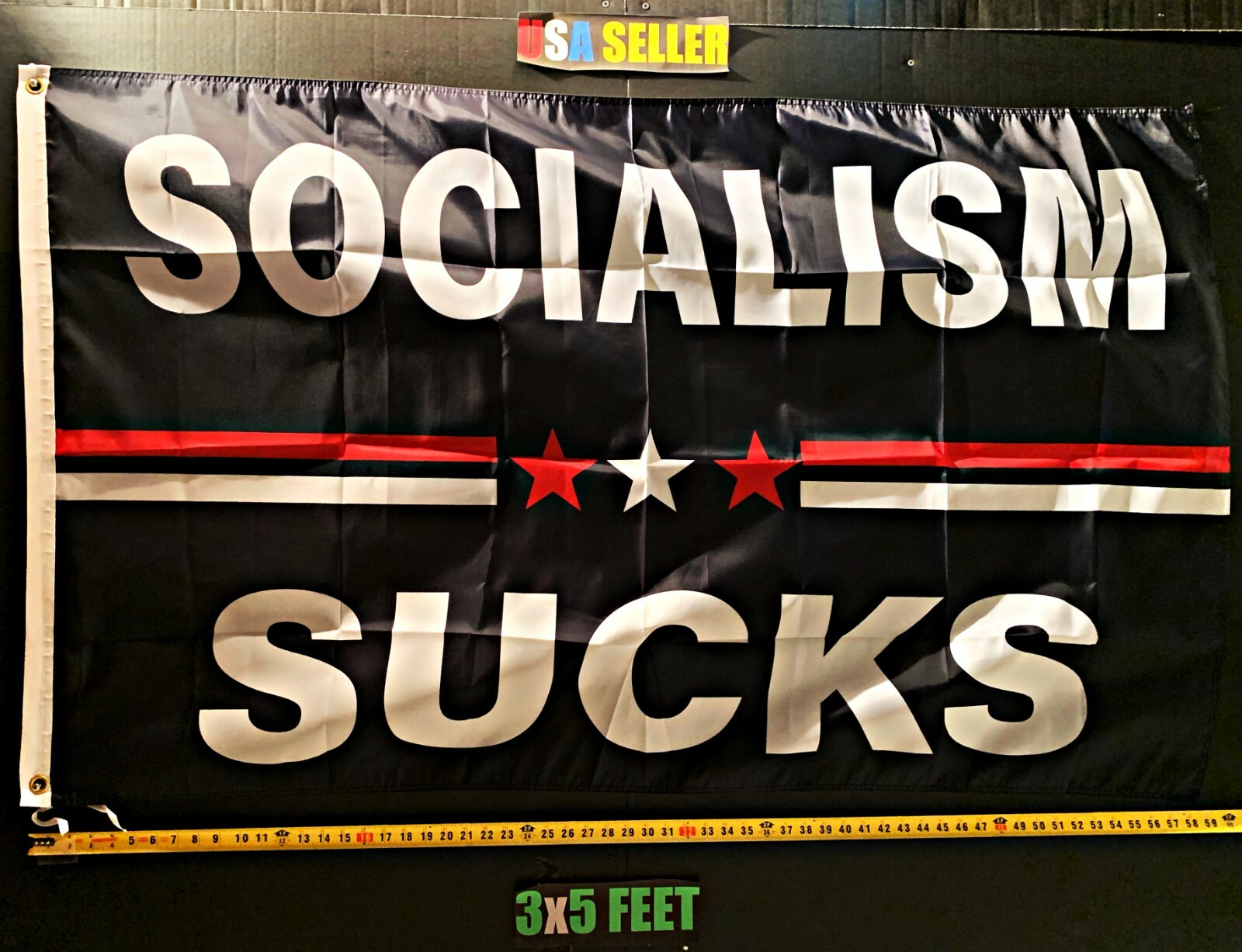 Donald Trump Flag FREE USA SHIP Desantis Socialism Sucks B Veteran USA Sign 3x5'