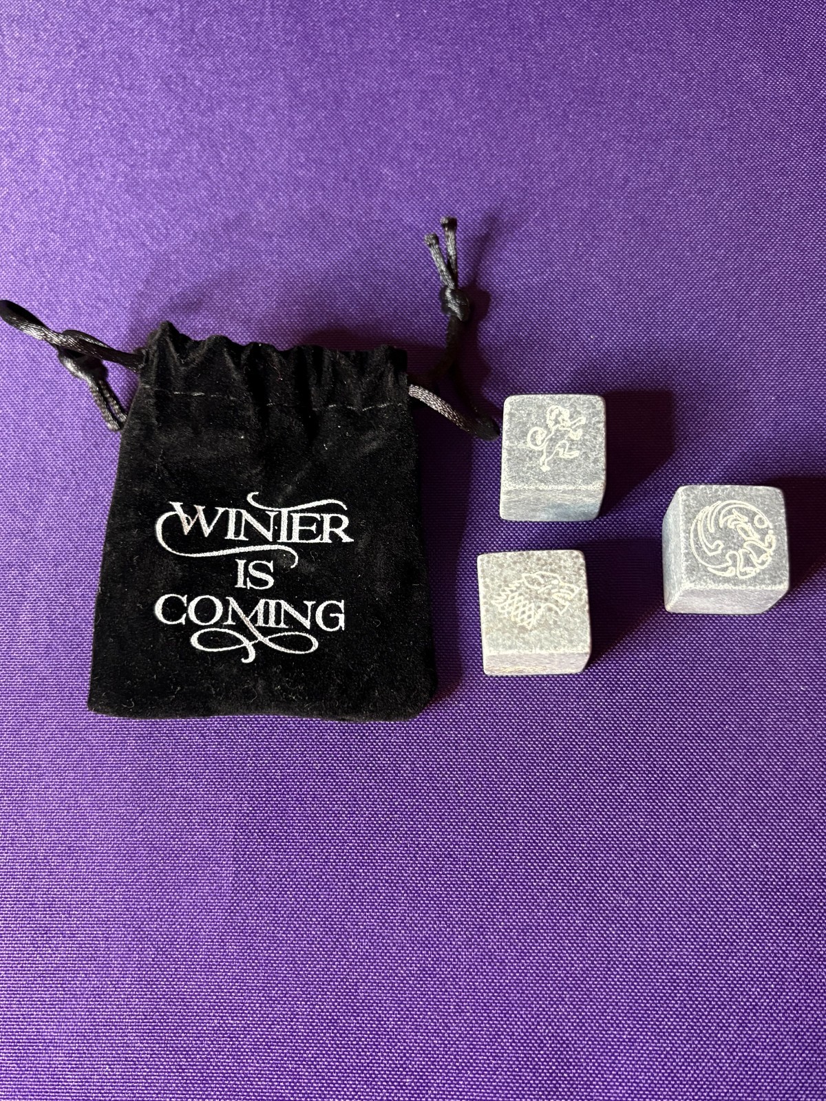Owlcrate Exclusive Game Of Thrones Winter Is Coming Whiskey Stones, New