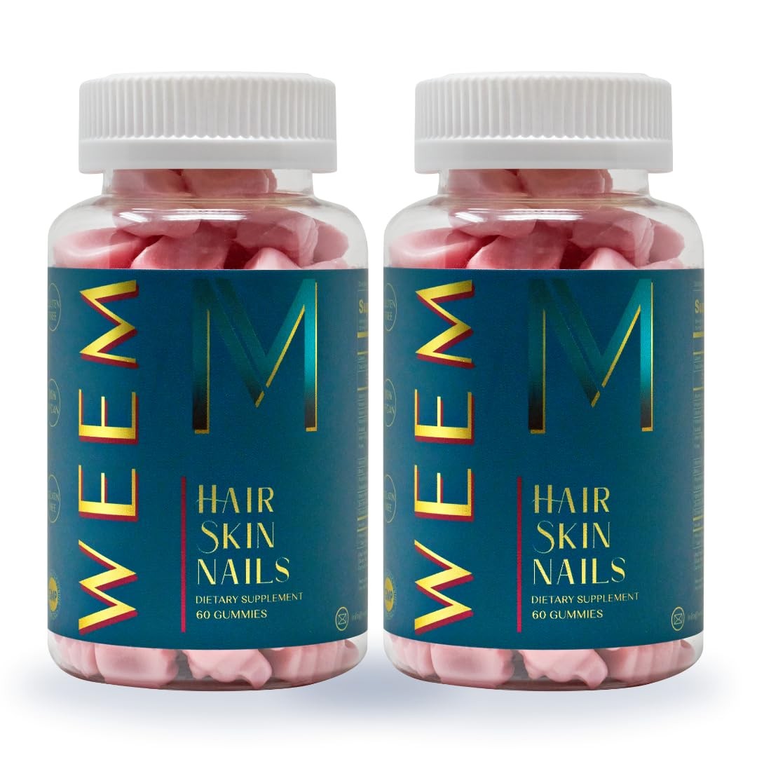 WEEM Hair Skin and Nails Gummies - Supports Healthy 1 Count (Pack of 120)