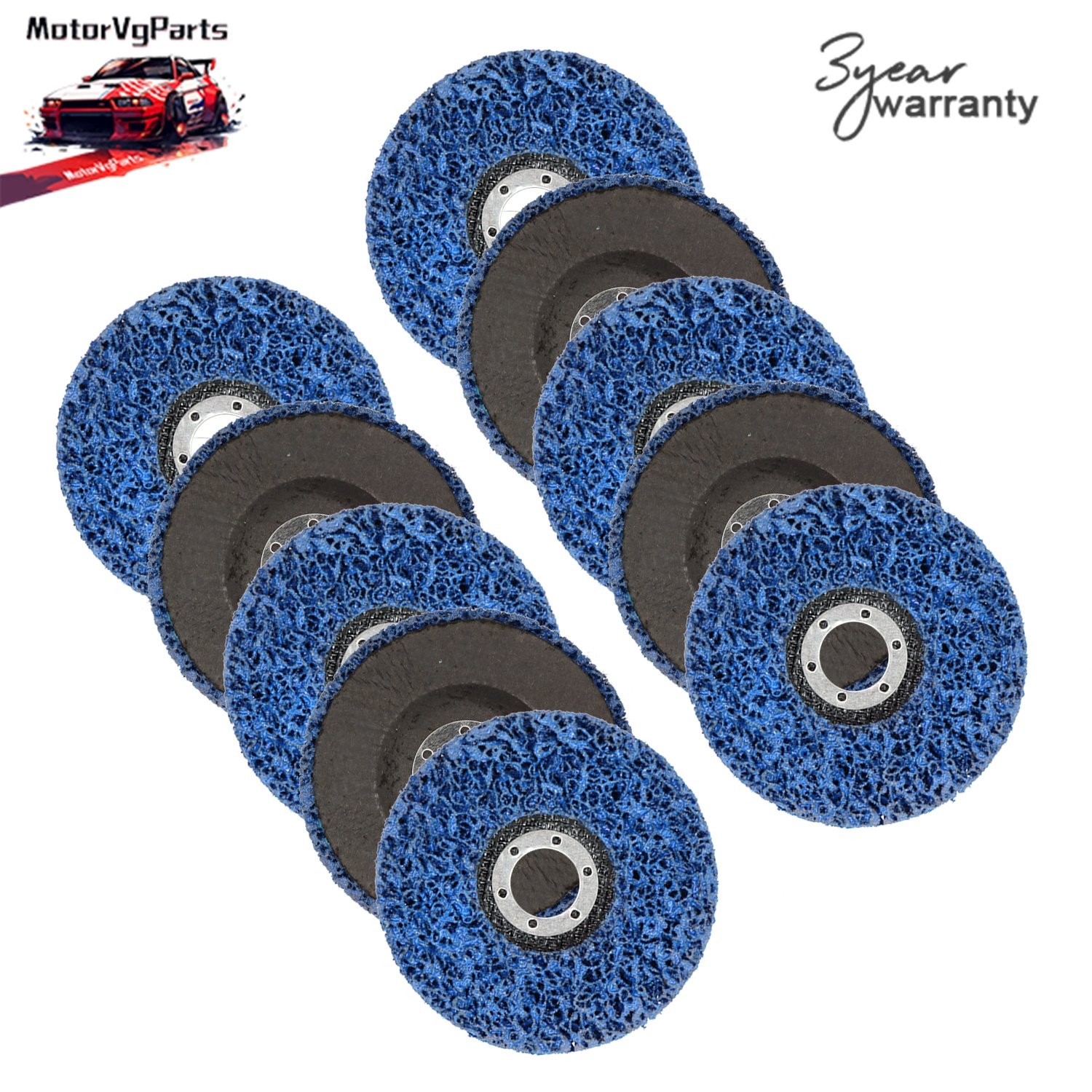 10 PCS 4.5"x 7/8" Blue Strip and Easy Clean Discs Removes Rust Strips Paint New