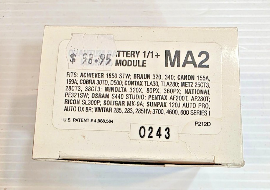 Quantum Instruments MA2 Battery Module Flash Power Pack Boxed Camera Accessory