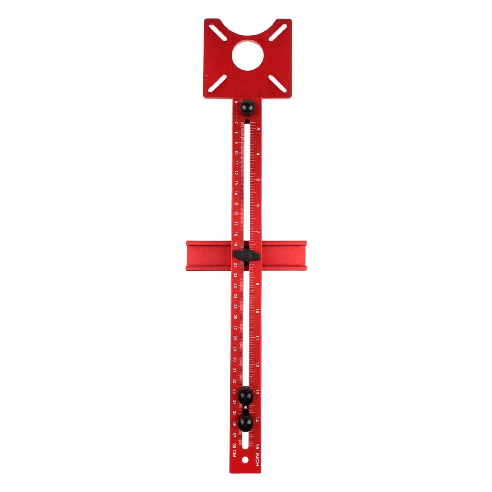 4 In 1 Cabinet Hardware Jig + Automatic Center Punch  Removable Aluminum Alloy