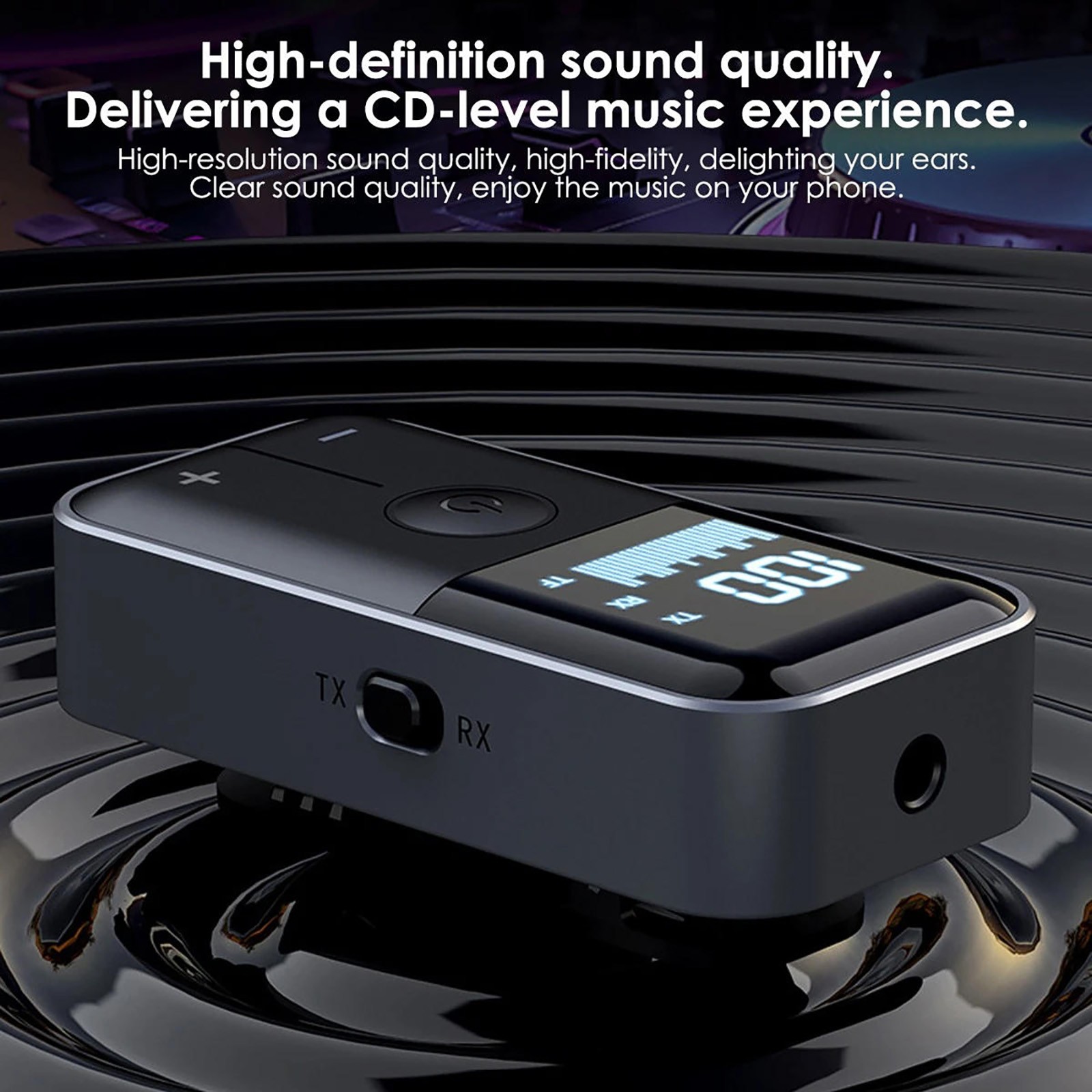 Bluetooth 5.4 Audio Adapter Wireless Receiver Transmitter for Headphone Jack