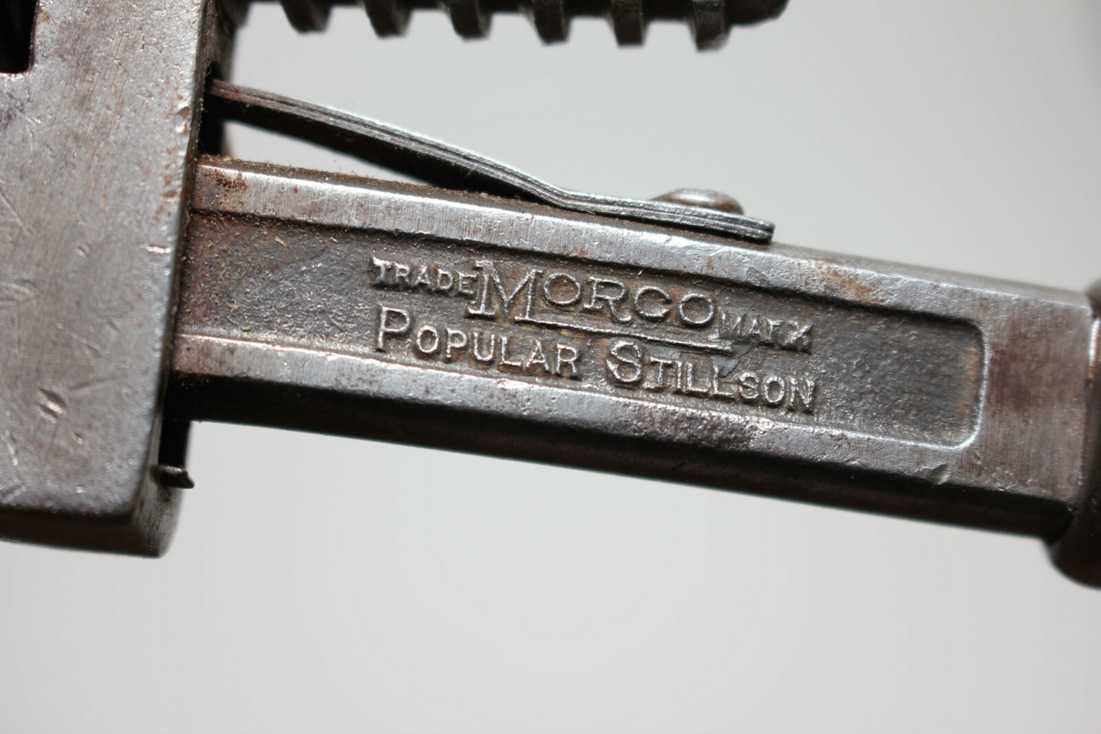 Vintage MORCO No 10 Stillson Pipe Wrench Moore Drop Forging Co. Springfield USA
