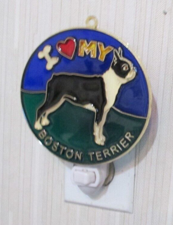 I LOVE MY BOSTON TERRIER NIGHTLIGHT (DOG SUNCATCHER)