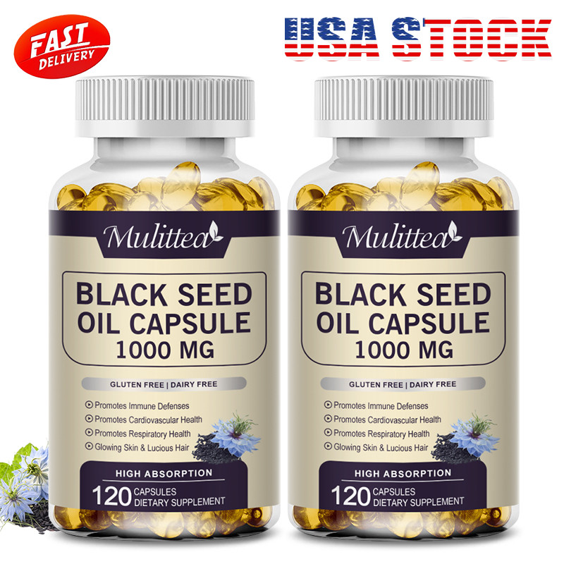 120*2  Black Seed Oil 1000mg Capsules,Premium Cold Pressed Black Seed