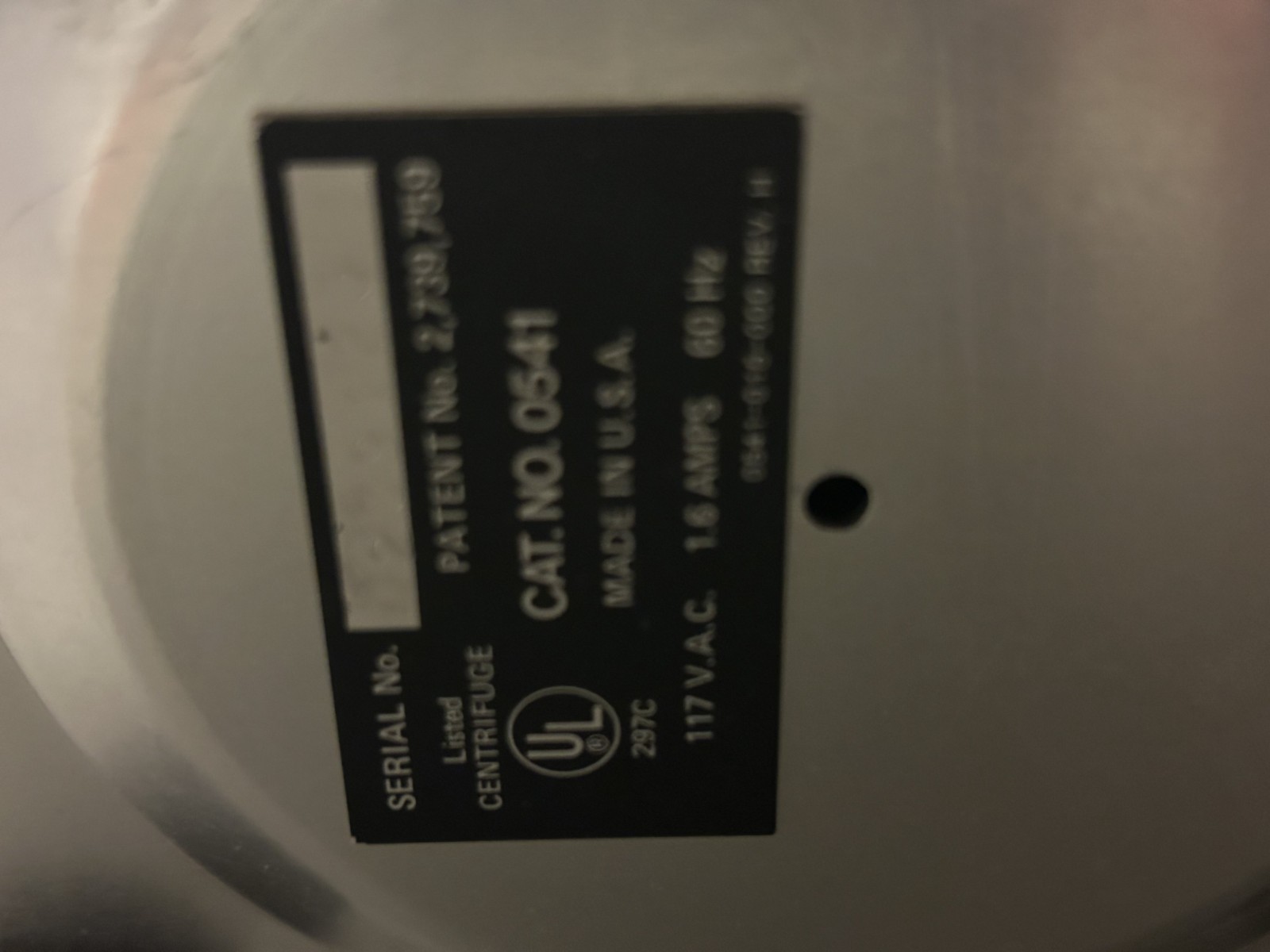 Clay Adams Sero-Fuge II Centrifuge Cat. 0541 with Rotor