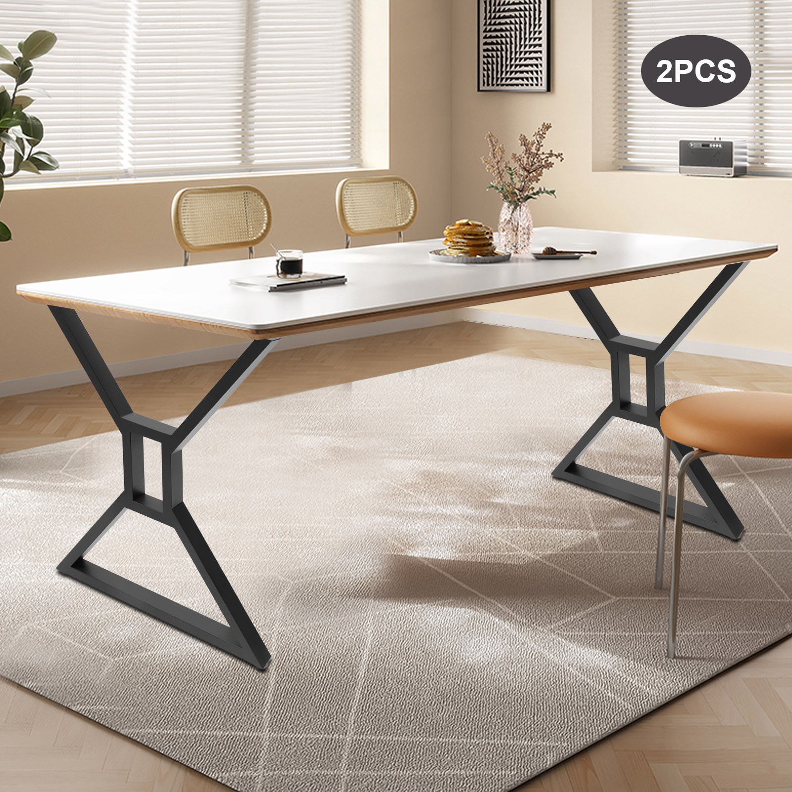 Table Legs Set of 2 Metal Desk Leg 28”  Dining Table Leg DIY Industrial US US