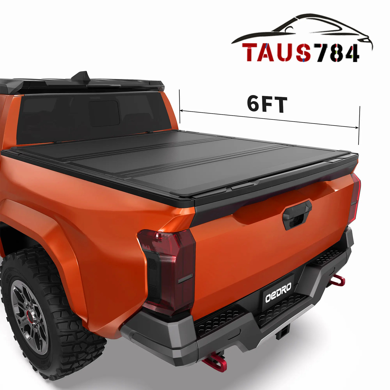 Low-Profile Hard 3-Fold Tonneau Cover For 2024-2026 Toyota Tacoma 6ft Truck Bed
