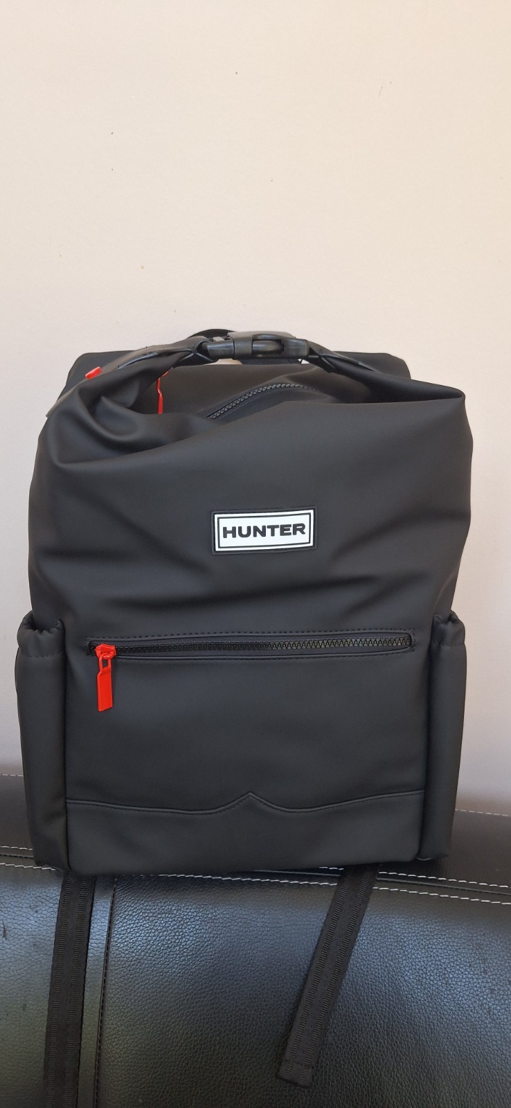 Hunter Top Click Backpack In Smooth Black New