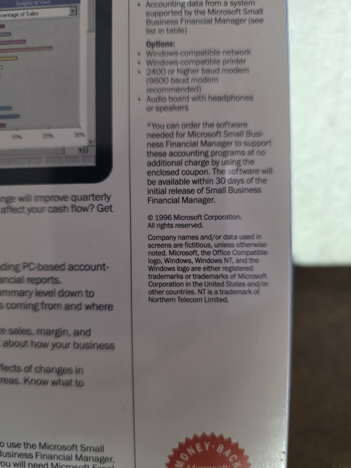 Microsoft Small Business Financial Manager Designed For Windows 95