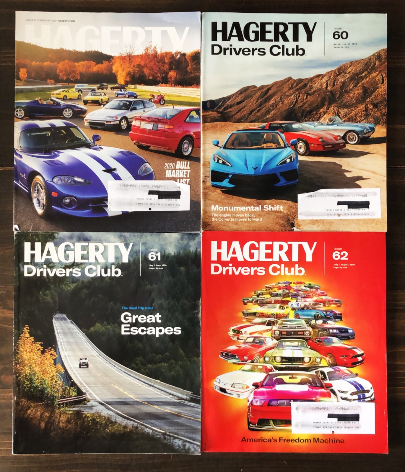 2020 Hagerty Drivers Club Magazine - Lot of 6