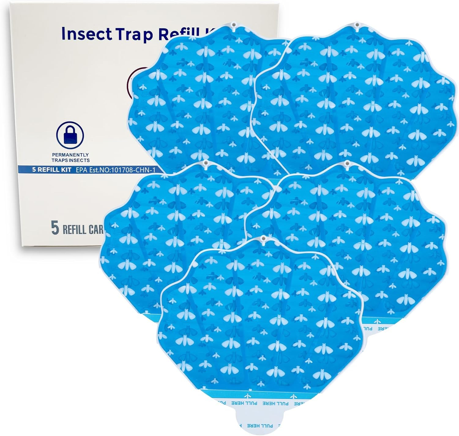 Flying Insect Trap Refill Kit Plug-In Sticky Card Plug Refill Replacement Glue
